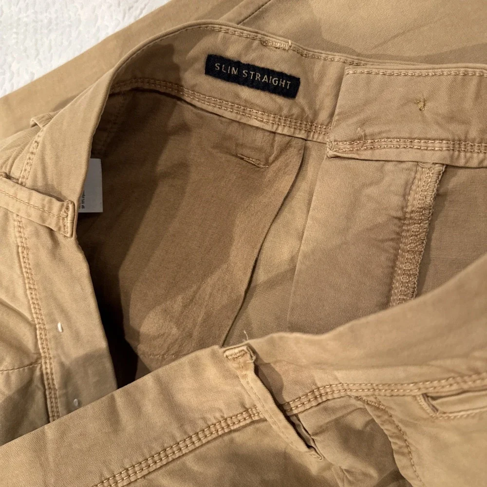 American Eagle Pants Mens Sz 36X34 Next Level Flex Slim Straight Chino Tan Khaki - Picture 4 of 11